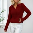 thumbnail image 2 of Women's Pullover Sweater Stylish Knit Top Casual Comfortable Versatile Everyday Wear Soft Cozy Fall Winter Spring Fashion, 2 of 2