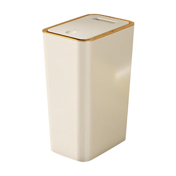 jesticaly Bathroom Trash Can Press Type Wasterbasket Slim Size For Small Bathrooms And Offices Bedroom Children's Room