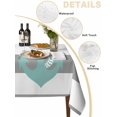 thumbnail image 5 of Nautical Anchor Suqare Tablecloth - 54 x 54 Inch, Turquoise Grey White Horizontal Stripe Waterproof & StainResistant Tablecloth, Washable Oil-proof Table Cover for Dining/Party/Wedding/Camping/Buffet, 5 of 9