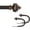 Bronze Gold, variant on eTeckram 1" Curtain Rod with Albert Finials - 28" to 48", Weathered White