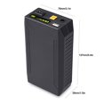 thumbnail image 3 of TalentCell Rechargeable 72W 132WH 12V/11000mAh 9V/14500mAh 5V/26400mAh DC Output Lithium Ion Battery Pack For LED Strip and CCTV Camera, Portable Li-ion Power Bank, Black, 3 of 5