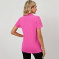 thumbnail image 4 of Yesfashion Womens Polo Shirts Short Sleeve Summer Printed Tops Lightweight Athletic Golf Tennis Shirts, 4 of 5