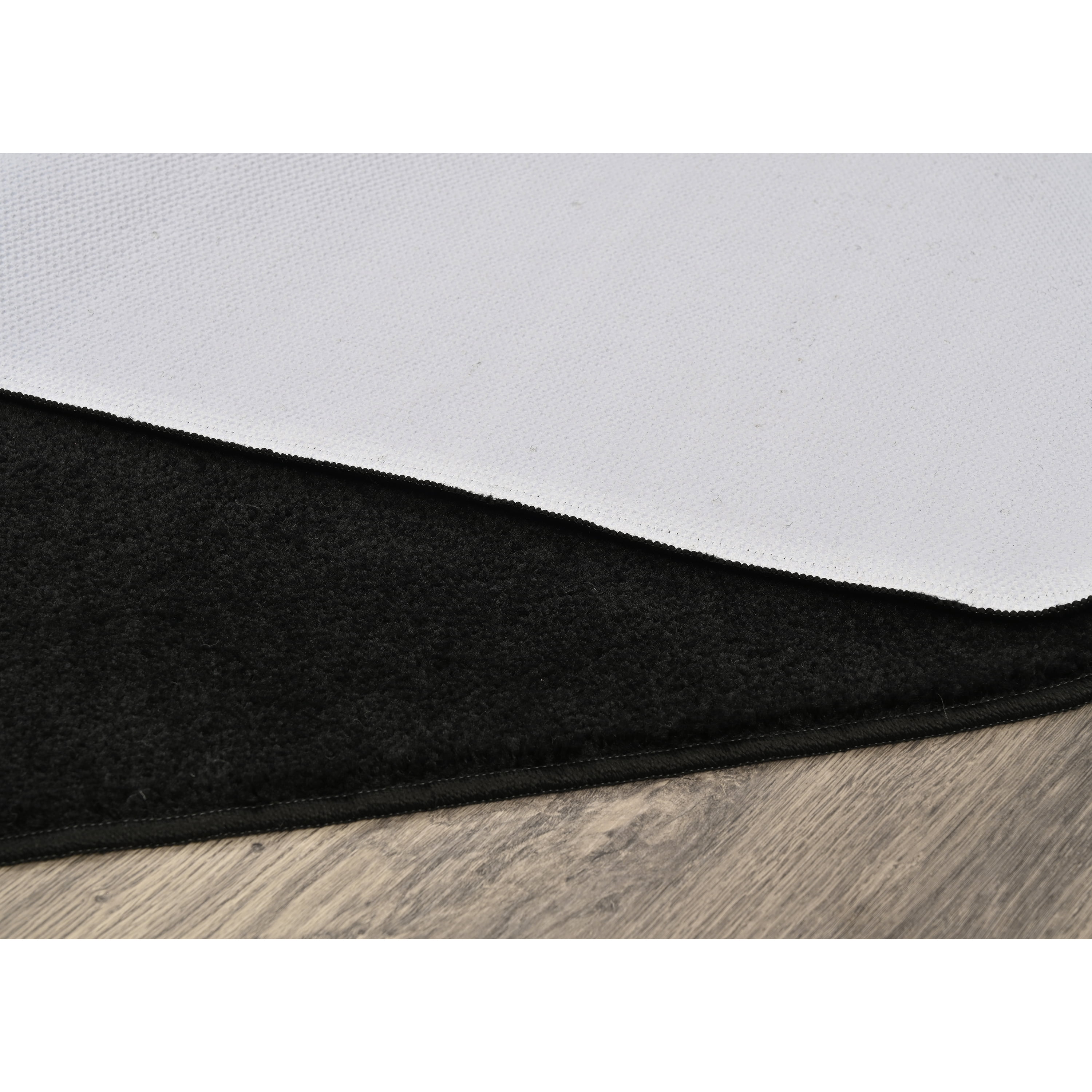 Garland Rug Gramercy Washable Bath Rug Set, 4-Piece (2 Bath Rugs, Contour Rug, Runner Rug) Black