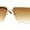 Gold - Brown, variant on Luxury Bling Rimless Chain Jewel Arm Rectangle Hustler Gangster Sunglasses Gold - Smoke