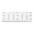 thumbnail image 2 of 117'' Double Bathroom Vanity Base only in White, 2 of 10