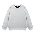 thumbnail image 2 of Fewfanhot Sweatshirts for Men Crewneck Solid Color Distressed With Holes Long Sleeve Sweatshirt Pullover Fall Winter Tops, 2 of 9
