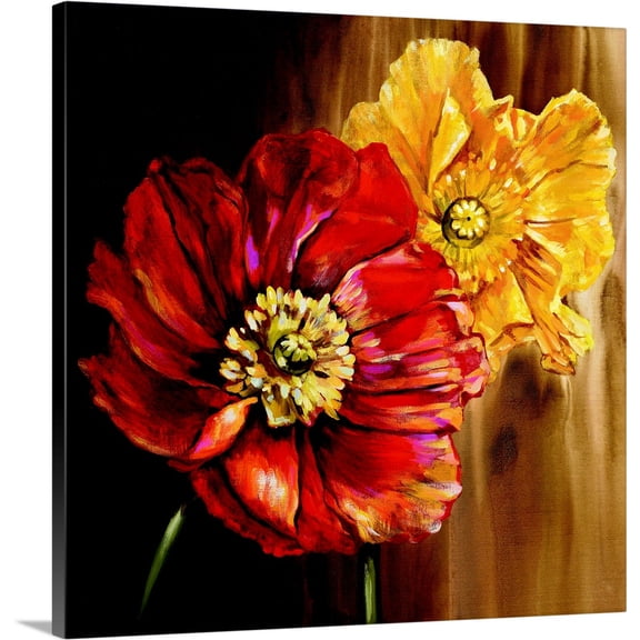 Great BIG Canvas | "Poppies square" Canvas Wall Art - 16x16