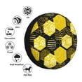 thumbnail image 4 of Bingfone Motif Géométrique avec Abeille pour Couverture de Pneu de Rechange Protecteurs de Roues Universels Résistants aux Intempéries pour Véhicule Récréatif Remorque de Voyage SUV Camion-17 Pouces, 4 of 6
