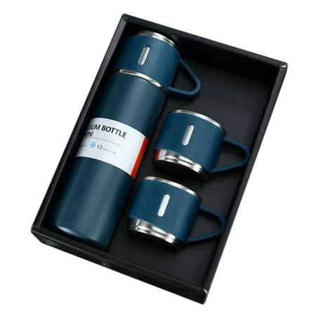 

500Ml Double-Layer Stainless Steel Vacuum Insulation Coffee Tumbler Travel Mug Business Trip Water Blue