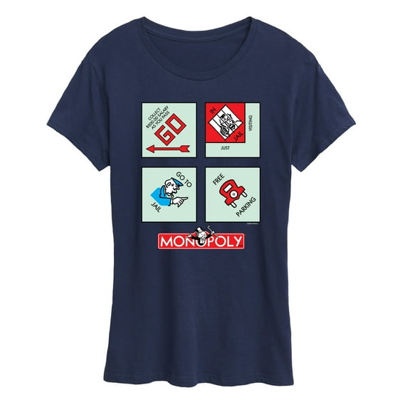 Monopoly - Monopoly Corner Squares - Women's Short Sleeve Graphic T-Shirt
