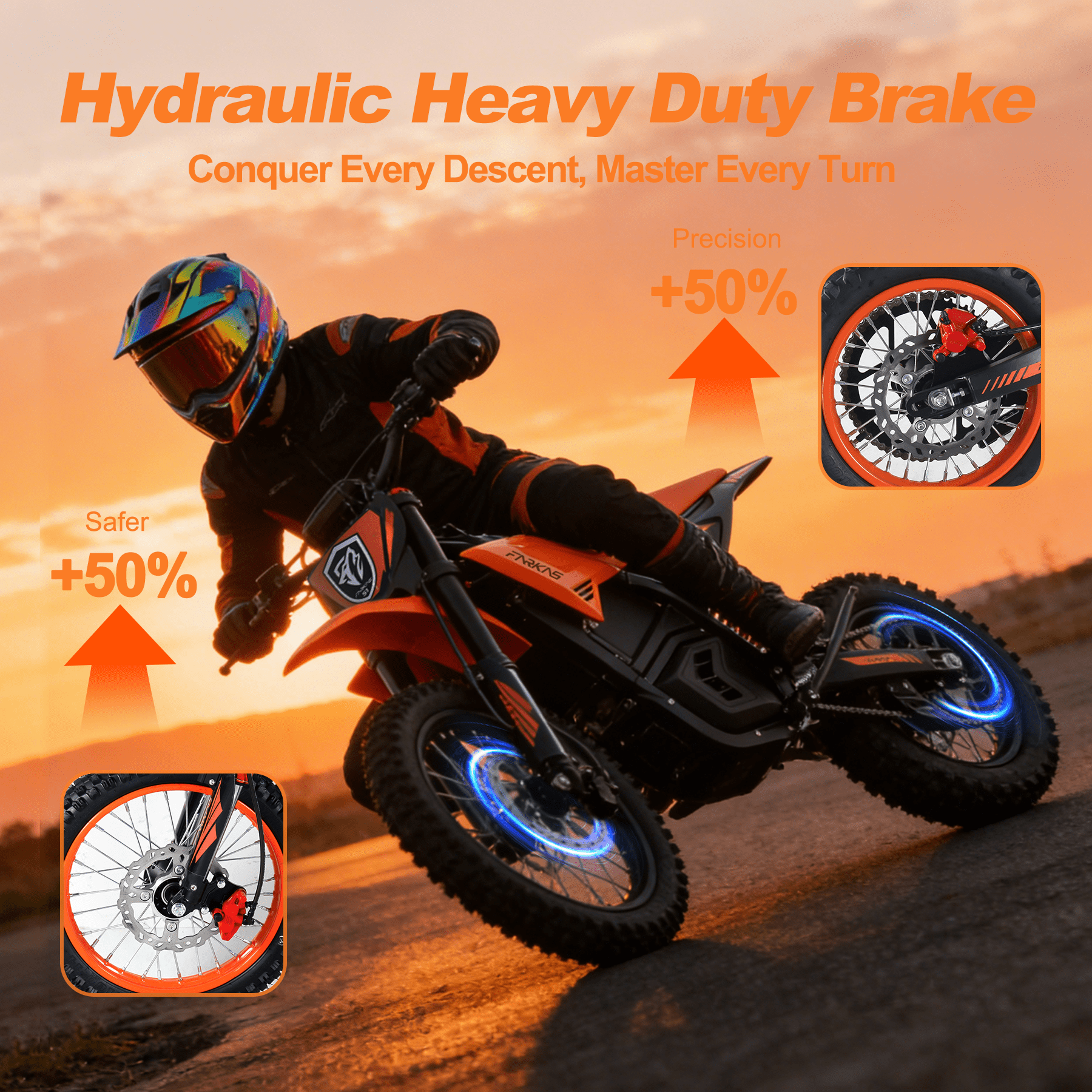 Electric Dirt Bike for Teens Adults, 2000W Peak, 48V 23Ah, 37MPH Top Speed, Up to 45 Miles, 14"/12" Tire Off-Road Ebike, Rear and Front Suspension System, Dual Hydraulic Disc Brakes, Age 13+
