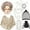 Type-29, variant on 12 Pcs 100th Day of School Old Lady Costume Old Grandma Costume for Kids Women Beige Shawl Granny Wig with Pearl Necklace