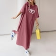 thumbnail image 1 of WILLBEST Maxi Vestidos de Mujer Vestido Largo de Verano Holgado Informal con Estampado de Flores y Manga Corta 602 Extra Grande, 1 of 3