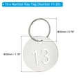 thumbnail image 2 of Uxcell Number Key Tag, 30mm Stainless Steel 11-20 ID Number Tags with Metal Ring Identifiers Keys Label, Silver Tone, 2 of 6