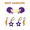 golden yellow mini enamel bolts and purple statement open starboys, variant on East Carolina University Spirit Stack golden yellow mini enamel bolts and purple statement open starboys