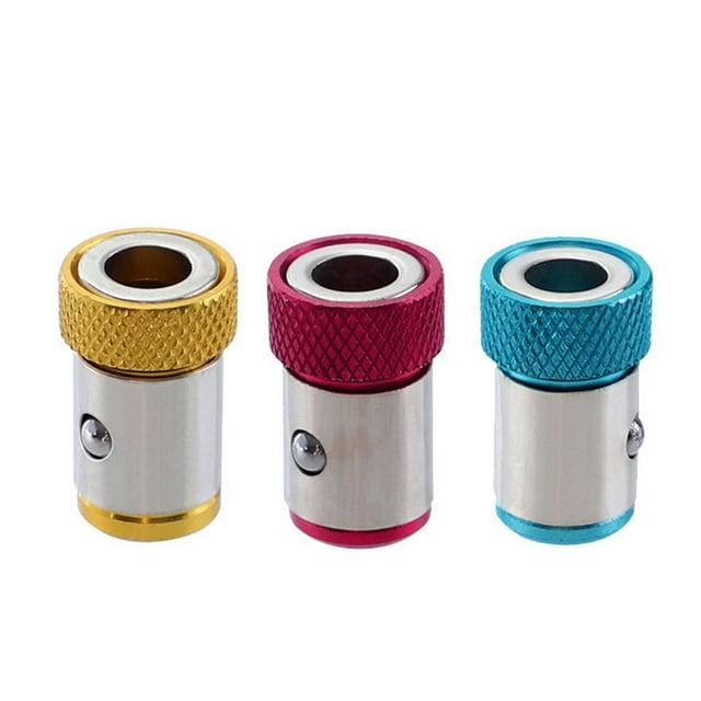 3Xuniversal Removable Magnetizer Ring Magnetic Steel for 6.35Mm Screwdriver Bits