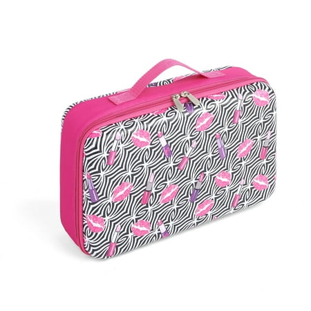 Badger Basket Doll Storage and Travel Case for 12-inch Fashion Dolls, Lipstick Pink