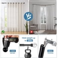 thumbnail image 5 of Urbanest Adjustable Double Curtain Rod Set Crystal Ball Flat Button Finials – 1″ Front & 5/8 Back Rod With Black Rod, 84–120 Inches, 5 of 6