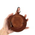 thumbnail image 2 of Men'S Genuine Leather Hat-Shaped Coin Purse - Compact Waist-Hanging Wallet with Zipper Closure, Brown, Perfect for Everyday Use, Everyday Wallet | Minimalist Wallet | Durable Leather Wallet, 2 of 15