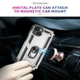 thumbnail image 4 of SaniMore Tri-layer Case for iPhone 14 6.1" 2022, 360° Rotating Holder/Kickstand Rugged PC Back + TPU Bumper Magnetic Car Mount Anti-fingerprint Anti-fall Heavy Duty Protective Case, Silver, 4 of 8