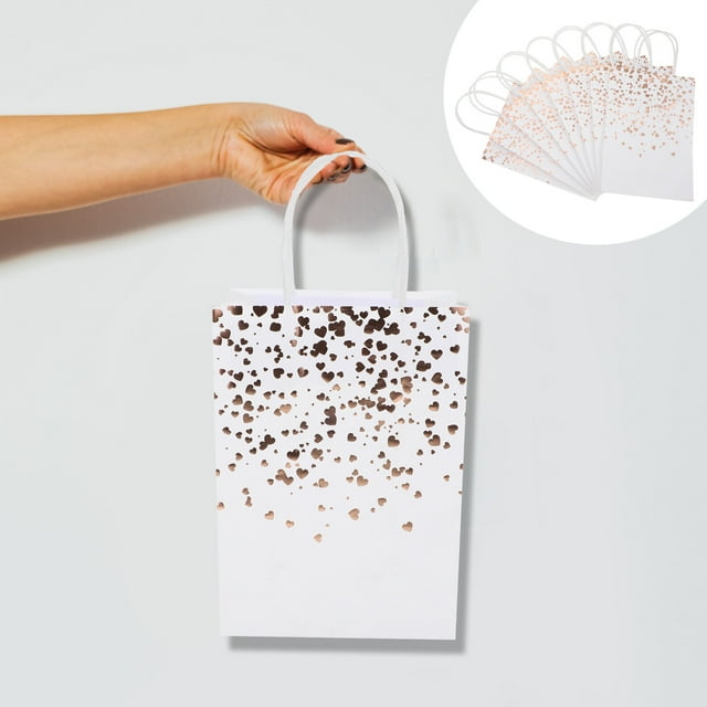 ETHZZLE 12Pcs White Paper Storage Bags Multipurpose Folding Kraft Bags for Kitchen and Desktop Use