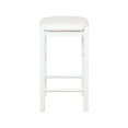 thumbnail image 3 of Linon Lancer 3-Piece Casual Dining Tavern Set, 25" Seat Height, White Finish with White Fabric, 3 of 11