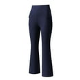 thumbnail image 4 of SGMVNU Girls Uniforms Pants Teen School Flare Flared Trousers Size 6-15 Years Comfortable Tailored Look For Academic Wear Cute Pants for Girl(Size 15-16 Years,Navy), 4 of 9