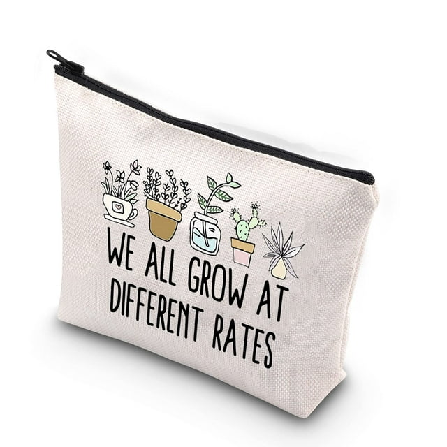 Wcgxko Regalo Para Maestros De Educación Especial Todos Crecemos A Diferentes Ritmos Bolsa De Maquillaje Con Cremallera (Diferentes Precios)