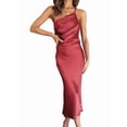 thumbnail image 3 of Women's Mid-Waist Tie Hollow Off-Shoulder Mid-Length Dress, 3 of 9