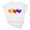 White, variant on LiMoi Rainbow Print Shirt Womens Short Sleeve T Shirts Vneck Tshirts Shirts Oversized Tshirts Graphic Oversized Tshirts New Arrivals