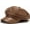 Brown, variant on Womens PU Leather Newsboy Cap 8 Panel Paperboy Newsie Cap Bakerboy Beret Cabbie Hat