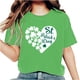 thumbnail image 2 of Fiudx Camisas de Mujer Camiseta de Manga Corta Estampada con Cuello Redondo a La Moda para Mujer, Camisetas Holgadas Informales, 2 of 6