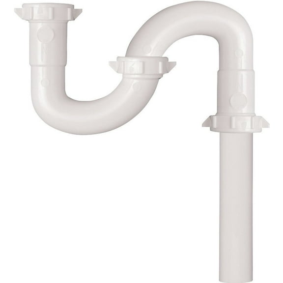 Plumb Pak PP943W Plastic Slip Joint Connection S-Trap 1-1/4 Dia. x 20.5 L in.