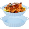thumbnail image 2 of 2 Pcs Casserole en Silicone pour Friteuse à Air Chaud, Doublure en Silicone Réutilisable pour Friteuse à Air, Panier Rond Résistant à la Chaleur pour Friteuse à Air avec Poignée, Plateau de Cuisson en Silicone, Poêle, Accessoires de Friture à Air pour Four à Micro-Ondes, 2 of 11