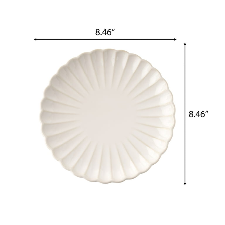 The Pioneer Woman Colette Cream Salad Plate 8.5-inch scalloped