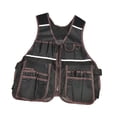 thumbnail image 2 of DYNWAVECA Tool Vest Multifunctional Utility Workwear for Craftsmen Handyman Technician Coffee, 2 of 9