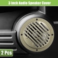 thumbnail image 2 of Unique Bargains 2 Pcs 3" Car Speaker Grills Cover Round 3 Inch Audio Subwoofer Protector with Mounting Screws ABS Khaki, 2 of 6