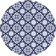 thumbnail image 1 of Ahgly Company Machine Washable Indoor Round Transitional Heavenly Blue Area Rugs, 7' Round, 1 of 7