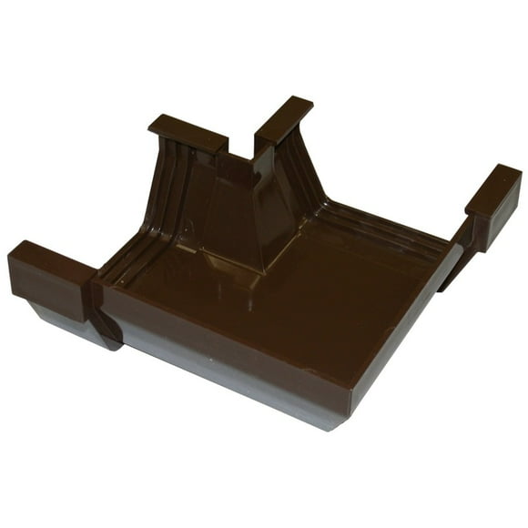 90 Degree Contemporary Brown Vinyl Gutter Mitre