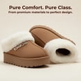 thumbnail image 5 of bebe Girls Slippers – Platform House Shoes with Faux Fur Lining, Cozy Winter Slippers for Little Kid/ Big Kid, 5 of 9
