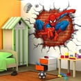 thumbnail image 3 of Spiderman Wall Stickers DIY Removable Spiderman Children Themed Art Boy Room Wall Sticker Bedroom Nursery Playroom Decoration Wall Stickers, 3 of 5