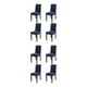 thumbnail image 4 of Naiovety 4 pack/lot funda para silla para comedor-sillas duraderas y transpirables con estilo fácil de montar felpa azul púrpura azul violáceo 2Conjunto, 4 of 6