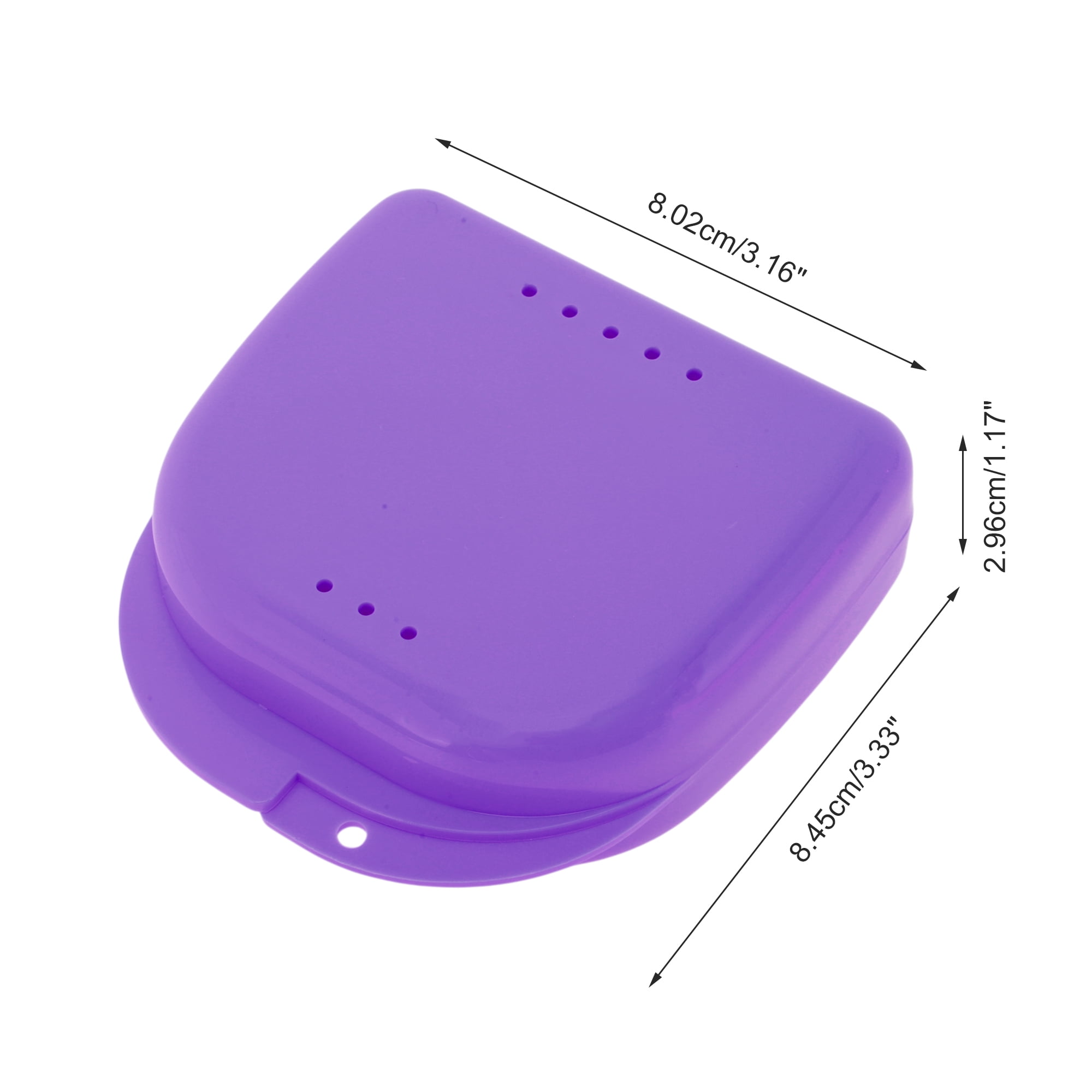 Unique Bargains Compact Braces Box with Vent Holes 1 Pc Purple