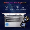 thumbnail image 6 of 15.6 FHD Laptop Student Laptop 16GB RAM 1TB SSD Intel Pentium Quad-Core N100 Processor (Up to 3.4GHz) Backlit Keyboard privacy camera Fingerprint WiFi 6 BT5.2 Business-Laptop Windows 11 Laptop-Red, 6 of 7