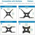 thumbnail image 3 of Full Motion TV Wall Mount Bracket Articulating Arms Swivels Tilt Bracket for 13-55 inch Flat Curved TVs, Max 400x400mm ,Holds up to 66lbs, 3 of 6