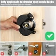 thumbnail image 2 of Shiyou - Dispositif de Verrouillage de Poignée de Porte Ronde, Couvercle de Serrure de Poignée de Porte, (avec Cadenas à Combinaison) Bloque l'Entrée de la Trou de Serrure et Désactive la Poignée, Serrure de Robinet d'Eau, Serrure de Robinet Extérieur (Noir), 2 of 4