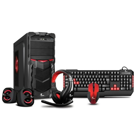 E03600u2 Black Usb Keyboard - Xtech Power Gamer II 800W 8 Bay ATX Case USB Keyboard Mouse Headset Speakers