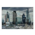 thumbnail image 1 of Urban Cutting Board, London England Skyline Buildings and Skyscrapers and Cloudy Sky Modern Capital City, Decorative Tempered Glass Cutting and Serving Board, Small Size, Multicolor, by Ambesonne, 1 of 1