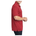 thumbnail image 3 of Yellow Rooster Men's Heather Contender Polyester Polo Scarlet Heather M, 3 of 8