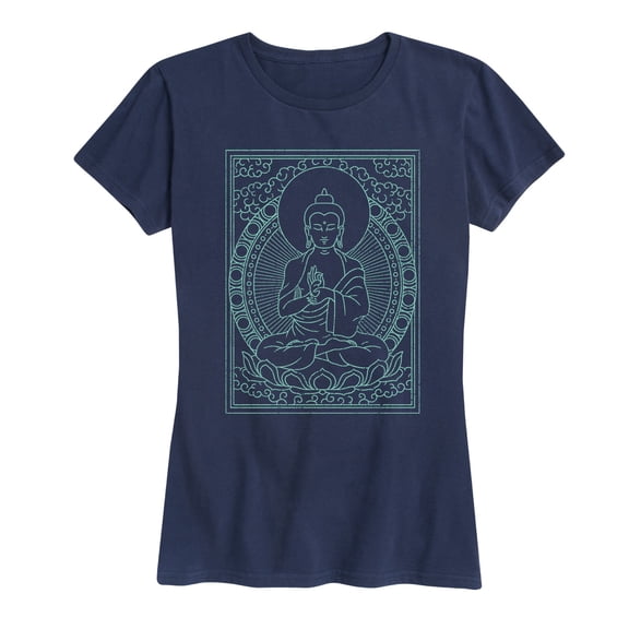 Instant Message - Sitting Buddha - Women's Short Sleeve Graphic T-shirt